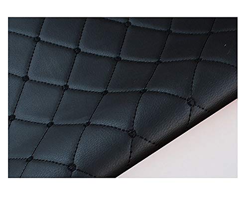 Yimihua Kunstleder Lederkonzept Kunstleder Polsterstoff Gesteppt Kaschiert Meterware Möbelstoff Dekostoff ，Schwarz (Size : 1.5×1m) von Yimihua