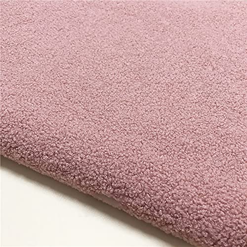 Yimihua Plüschstoff Hochwertiger, verschleißfester Teddy-Samt-Stoff Kleidung Spielzeug fleecestoff Stoff zum nähen Kinder,160 * 50cm (Color:Rosa) von Yimihua