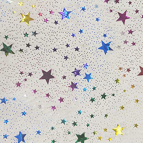 Yimihua Plüschstoff meterware Kleiner Stern Kunstpelzstoff fleecestoff Polsterstoff Heißprägeprozess Zum Nähen, Heimwerken, Heimtextilien (Size:1m) von Yimihua