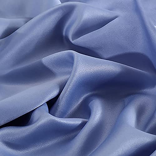 Yimihua Satin Stoff Futterstoff Für Abendkleidung Kleider Mode Basteln Dekorationen für Schneiderei Nachtwäsche Brautkleid Drape Dekorstoff Meterware,225 cm breit Meterware Verkauft(Color:Blau) von Yimihua