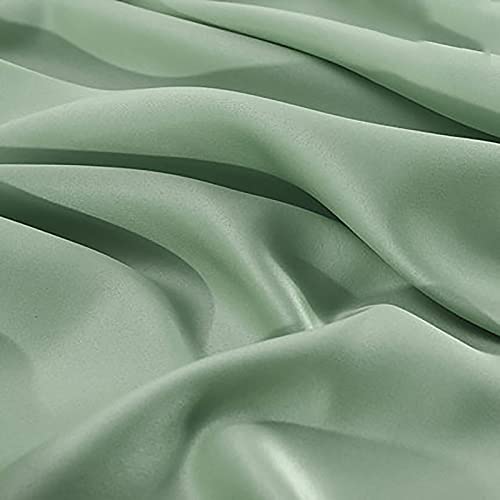 Satin Stoff Futterstoff Für Abendkleidung Kleider Mode Basteln Dekorationen für Schneiderei Nachtwäsche Brautkleid Drape Dekorstoff Meterware,150 cm breit Meterware Verkauft(Color:Grün) von Yimihua