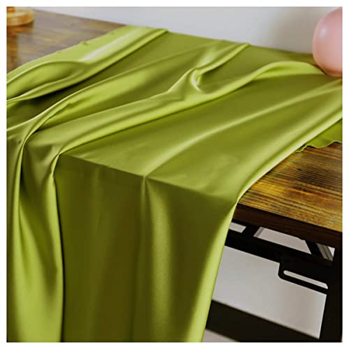 Yimihua Satinstoff 150cm Solide Satin-gewebe Mode Handwerk Kostüme Dekorationen Silky Satin-Verpackungs-Tuch Für Hochzeitskleid-Dekoration-DIY, Kostüm, Taschen, Dekorationen(Color:Grün) von Yimihua