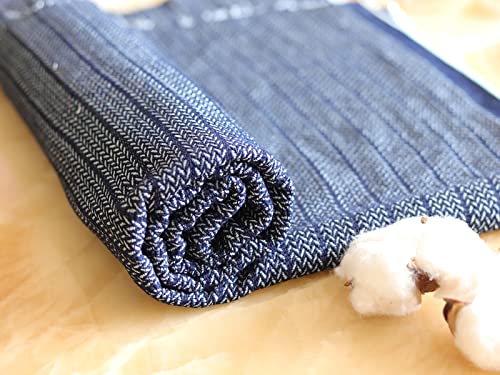 Yimihua Weich Jeansstoff zum nahen meterware Baumwollstoffe gewaschener Jeansstoff Jacquard Stoff 145 cm breit Jacquard zum Nähen von Hosen, Jacken, Dekorationen(Color:Dunkelblau) von Yimihua