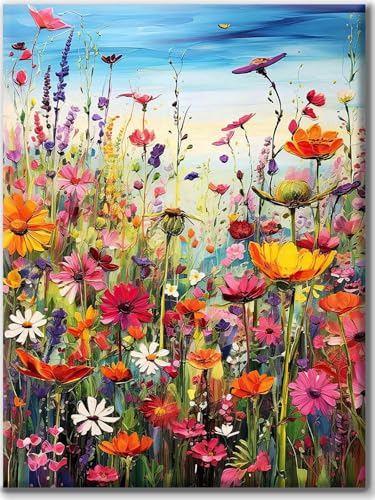 Yiminu.DS Diamond Painting Erwachsene, 5D Diamont Painting Bilder Diamant Painting Blumen Bastelset Basteln Mädchen, V, ManyDaisies von Yiminu.DS