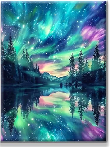 Yiminu.DS Diamond Painting Erwachsene, Diamant Painting Bilder 30x40cm 5D Diamond-Painting Diamant Painting Bastelset BastelnWanddeko, Landschaft Aurora Fluss Yiminu.DS Diamond Painting Erwachsene, Diamant Painting Bilder 30x40cm 5D Diamond-Painting Diamant Painting Bastelset BastelnWanddeko, Landschaft Aurora Fluss von Yiminu.DS