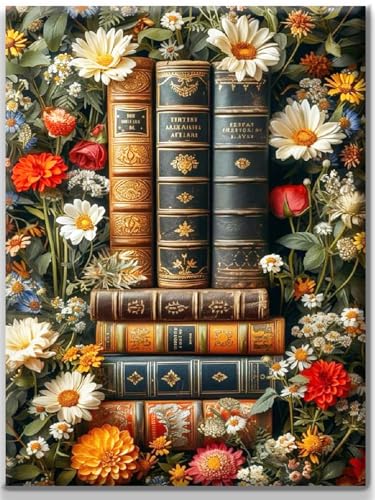 Yiminu.DS Diamond Painting Erwachsene, Diamant Painting Bilder Blumen 30x40cm 5D Diamond-Painting Diamant Painting Bastelset BastelnWanddeko, Blume Buch von Yiminu.DS