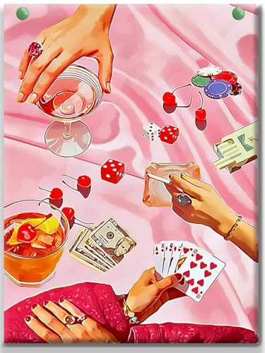 Yiminu.DS Diamond Painting Erwachsene, Diamant Painting Bilder Blumen 30x40cm 5D Diamond-Painting Diamant Painting Bastelset BastelnWanddeko, Rosa, moderner Stil von Yiminu.DS