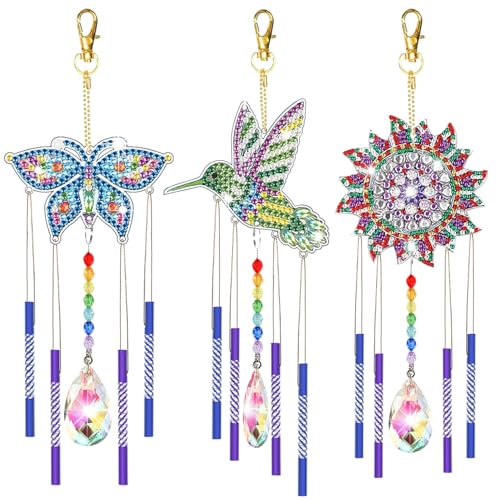 Yiminu.DS Diamond Painting Kinder, Bastelset Basteln Mädchen, Geschenk Mädchen 5 6 7 8 9 10 11 Jahre, Windspiel Bastelset Kinder Diamant Painting Schmetterling Vogel Anhänger Windspiel, 3PCS Yiminu.DS Diamond Painting Kinder, Bastelset Basteln Mädchen, Geschenk Mädchen 5 6 7 8 9 10 11 Jahre, Windspiel Bastelset Kinder Diamant Painting Schmetterling Vogel Anhänger Windspiel, 3PCS von Yiminu.DS