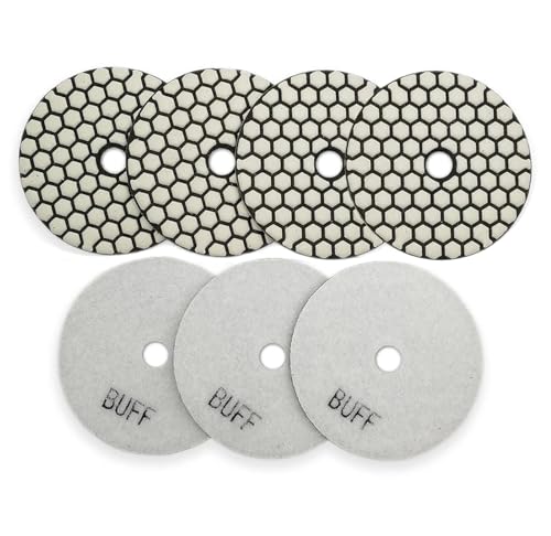 7 Stück 100 mm Trocken-Diamant-Polieren, matt, weiß, poliert, Granit, Marmor, Schleifplatte, matt 7 Stück 100 mm Trocken-Diamant-Polieren, matt, weiß, poliert, Granit, Marmor, Schleifplatte, matt von Yimuzche