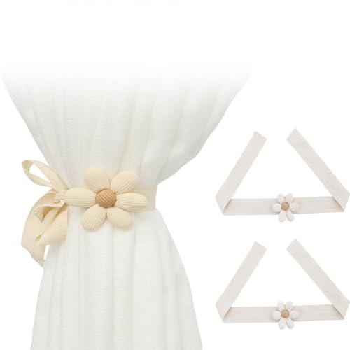2 Stück Vorhang Raffhalter,Kinderzimmer Deko Mädchen,Gardinen Raffhalter Für Vorhänge Kinderzimmer,Gänseblümchen Deko,Geeignet Für Hause Vorhänge Und Accessoires Für Jungen- Und Mädchenzimmer (Weiß) 2 Stück Vorhang Raffhalter,Kinderzimmer Deko Mädchen,Gardinen Raffhalter Für Vorhänge Kinderzimmer,Gänseblümchen Deko,Geeignet Für Hause Vorhänge Und Accessoires Für Jungen- Und Mädchenzimmer (Weiß) von YingMengZhiGe