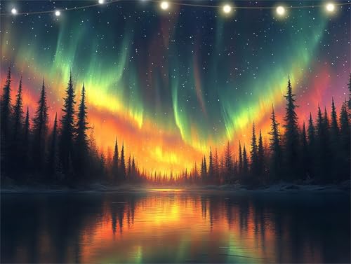 Diamond Painting Aurora Diamond Painting Erwachsene Baum Basteln Erwachsene, 5D Diamant Paintings Kits 30x40cm, Mosaikherstellung Bastelset Full Drill Cross Stickerei Malerei Kits für Wanddeko K9-1123 von Yingeen