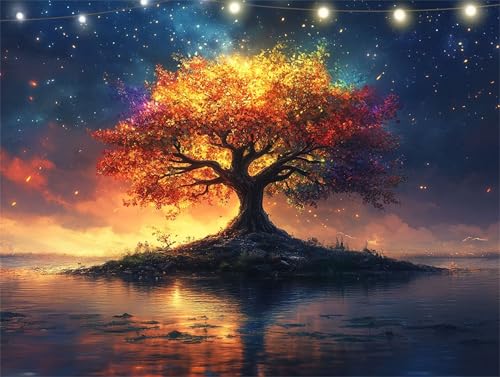 Diamond Painting Baum Diamond Painting Erwachsene See Basteln Erwachsene, 5D Diamant Paintings Kits 100x135cm, Mosaikherstellung Bastelset, Cross Stickerei Malerei Kits für Wanddeko Wohnzimmer K9-3590 Diamond Painting Baum Diamond Painting Erwachsene See Basteln Erwachsene, 5D Diamant Paintings Kits 100x135cm, Mosaikherstellung Bastelset, Cross Stickerei Malerei Kits für Wanddeko Wohnzimmer K9-3590 von Yingeen