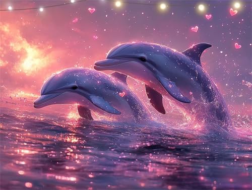 Diamond Painting Delphin Diamond Painting Erwachsene Traum Basteln Erwachsene, 5D Diamant Paintings Kits 90x120cm, Mosaikherstellung Bastelset, Full Drill Cross Stickerei Malerei für Wanddeko K9-3549 Diamond Painting Delphin Diamond Painting Erwachsene Traum Basteln Erwachsene, 5D Diamant Paintings Kits 90x120cm, Mosaikherstellung Bastelset, Full Drill Cross Stickerei Malerei für Wanddeko K9-3549 von Yingeen