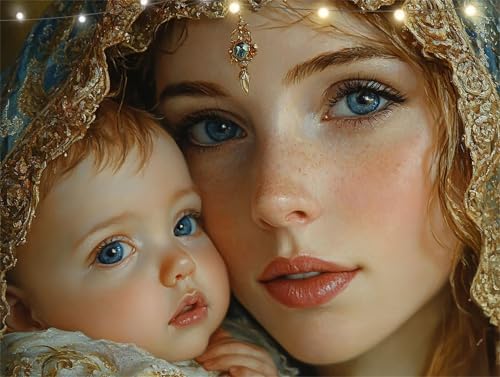 Diamond Painting Frau Diamond Painting Erwachsene Kind Basteln Erwachsene, 5D Diamant Paintings Kits 35x45cm, Mosaikherstellung Bastelset, Cross Stickerei Malerei Kits für Wanddeko Wohnzimmer K9-1424 von Yingeen