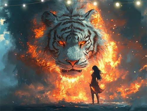 Diamond Painting Frau Diamond Painting Erwachsene Tiger Basteln Erwachsene, 5D Diamant Paintings Kits 80x105cm, Mosaikherstellung Bastelset Full Drill Cross Stickerei Malerei Kits für Wanddeko K9-2588 Diamond Painting Frau Diamond Painting Erwachsene Tiger Basteln Erwachsene, 5D Diamant Paintings Kits 80x105cm, Mosaikherstellung Bastelset Full Drill Cross Stickerei Malerei Kits für Wanddeko K9-2588 von Yingeen