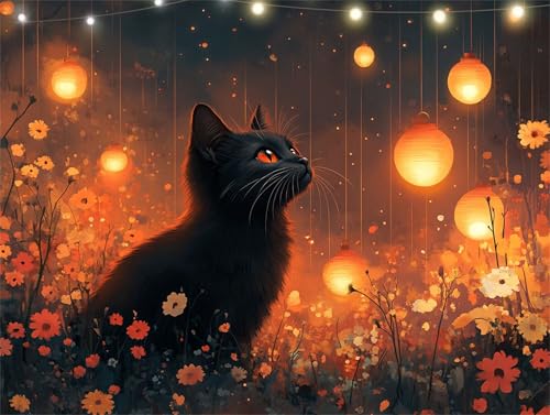 Diamond Painting Katze Diamond Painting Erwachsene Laterne Basteln Erwachsene, 5D Diamant Paintings Kits 60x80cm, Mosaikherstellung Bastelset, Full Drill Cross Stickerei Malerei für Wanddeko K9-1946 Diamond Painting Katze Diamond Painting Erwachsene Laterne Basteln Erwachsene, 5D Diamant Paintings Kits 60x80cm, Mosaikherstellung Bastelset, Full Drill Cross Stickerei Malerei für Wanddeko K9-1946 von Yingeen