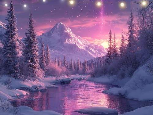 Diamond Painting Lila Diamond Painting Erwachsene Sternenhimmel Basteln Erwachsene, 5D Diamant Paintings Kits 35x45cm, Mosaikherstellung Bastelset für Wanddeko Wohnzimmer, Geschenke für Frauen K9-4904 von Yingeen