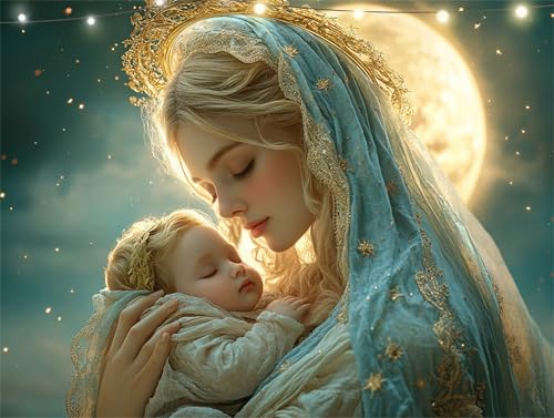 Diamond Painting Mutter Diamond Painting Erwachsene Baby Basteln Erwachsene, 5D Diamant Paintings Kits 100x135cm, Mosaikherstellung Bastelset, Full Drill Cross Stickerei Malerei für Wanddeko K9-1550 Diamond Painting Mutter Diamond Painting Erwachsene Baby Basteln Erwachsene, 5D Diamant Paintings Kits 100x135cm, Mosaikherstellung Bastelset, Full Drill Cross Stickerei Malerei für Wanddeko K9-1550 von Yingeen
