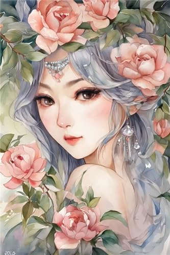 Diamond Painting Set, Mädchen Blume Diamond Painting Enwachsene mit Zubehör, DIY 5D Diamant Painting Bilder Crystal Art Kreuzstich Stickerei Malerei, Deko Wohnzimmer, Geschenke Mädchen 20x30cm YG-2906 Diamond Painting Set, Mädchen Blume Diamond Painting Enwachsene mit Zubehör, DIY 5D Diamant Painting Bilder Crystal Art Kreuzstich Stickerei Malerei, Deko Wohnzimmer, Geschenke Mädchen 20x30cm YG-2906 von Yingeen