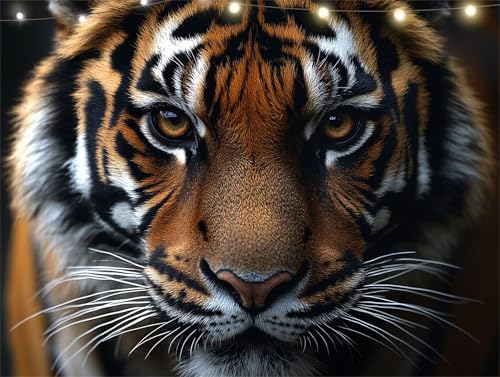 Diamond Painting Tiger Diamond Painting Erwachsene Tier Basteln Erwachsene, 5D Diamant Paintings Kits 30x40cm, Mosaikherstellung Bastelset, Cross Stickerei Malerei Kits für Wanddeko Wohnzimmer K9-4703 von Yingeen