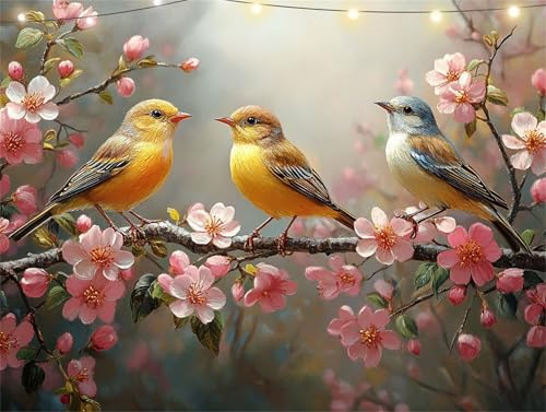 Diamond Painting Vogel Diamond Painting Erwachsene Pfirsichblüte Basteln Erwachsene, 5D Diamant Paintings Kits 90x120cm, Mosaikherstellung Bastelset, Cross Stickerei Malerei Kits für Wanddeko K9-3509 Diamond Painting Vogel Diamond Painting Erwachsene Pfirsichblüte Basteln Erwachsene, 5D Diamant Paintings Kits 90x120cm, Mosaikherstellung Bastelset, Cross Stickerei Malerei Kits für Wanddeko K9-3509 von Yingeen