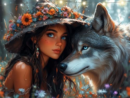 Frau Diamond Painting Erwachsene Wolf Diamond Painting Set Diamant Paintings Bilder, DIY Crystal Strass Rhinestone Bastelset für Kinder Anfänger, Basteln Erwachsene für Wanddekoration 60x80cm K9-3116 Frau Diamond Painting Erwachsene Wolf Diamond Painting Set Diamant Paintings Bilder, DIY Crystal Strass Rhinestone Bastelset für Kinder Anfänger, Basteln Erwachsene für Wanddekoration 60x80cm K9-3116 von Yingeen