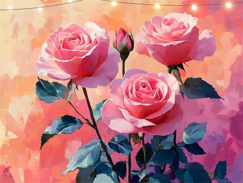Rose Diamond Painting Erwachsene Anlage Diamond Painting Set Diamant Paintings Bilder, DIY Crystal Strass Rhinestone Bastelset für Kinder Anfänger, Basteln Erwachsene für Wanddeko 90x120cm K9-2679 Rose Diamond Painting Erwachsene Anlage Diamond Painting Set Diamant Paintings Bilder, DIY Crystal Strass Rhinestone Bastelset für Kinder Anfänger, Basteln Erwachsene für Wanddeko 90x120cm K9-2679 von Yingeen
