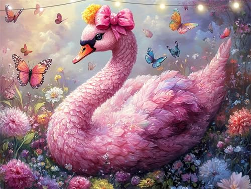 Schwan Diamond Painting Erwachsene Rosa Diamond Painting Set Diamant Paintings Bilder, 5D Crystal Strass Rhinestone Bastelset für Kinder Anfänger, Basteln Erwachsene für Wanddekoration 60x80cm K9-5196 Schwan Diamond Painting Erwachsene Rosa Diamond Painting Set Diamant Paintings Bilder, 5D Crystal Strass Rhinestone Bastelset für Kinder Anfänger, Basteln Erwachsene für Wanddekoration 60x80cm K9-5196 von Yingeen