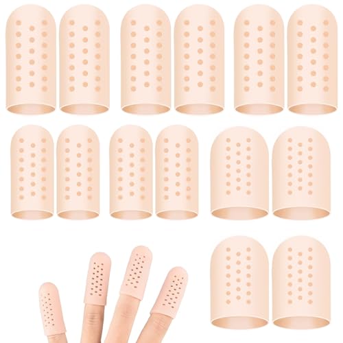 Yingtop Gel Fingerlinge 14 Stück Atmungsaktives Fingerkuppenschutz, Fingerschutz Silikon Gel Fingerlinge Daumenschutz Atmungsaktive,Fingerschutz Nail Protector für Trigger Finger Cracking Finger Yingtop Gel Fingerlinge 14 Stück Atmungsaktives Fingerkuppenschutz, Fingerschutz Silikon Gel Fingerlinge Daumenschutz Atmungsaktive,Fingerschutz Nail Protector für Trigger Finger Cracking Finger von Yingtop