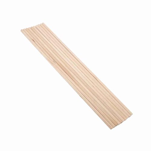 10 PCs Dübel Polenstangen, Holzhandwerksstöcke, DIY -Holzkunsthandwerksstöcke, Hartholzstangen Süßes Bäume Holzwerkzeug, für Handwerkshandwerk, Kuchendübel DIY -Projekte (6mm*30 cm) von Yinhing