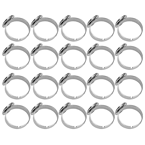 20pcs Verstellbarer Flachringbasis in Edelstahl, 12 Mm Durchmesser Halbumfiniertes Schmuckzubehör für die Kundenspezifische Ringerstellung 20pcs Verstellbarer Flachringbasis in Edelstahl, 12 Mm Durchmesser Halbumfiniertes Schmuckzubehör für die Kundenspezifische Ringerstellung von Yinhing