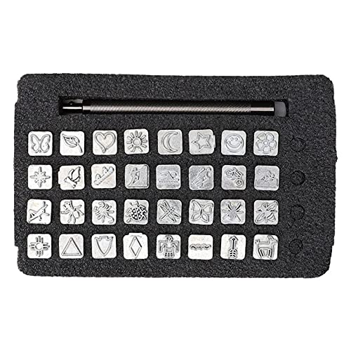 32pcs Cartoon Animal Pflanze Lederstempelstempel Set für Lederhandwerkstempelstempel -Werkzeug -Kit aus Robuster Zinklegierung (Tierdruck) von Yinhing