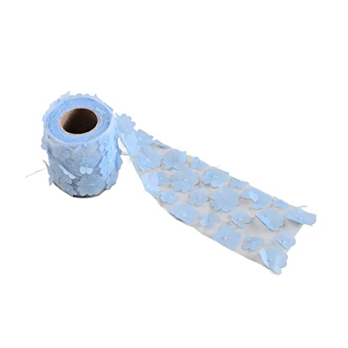 Blumen Tüll Brötchen, Funkelnde Tüllbrötchen Schöne DIY Flexible Blumen Tüll Rollen 8 Cm 10yd Exquisit Leuchtend Näher Spitze Weite Application Roll Spulen (hellblau) von Yinhing