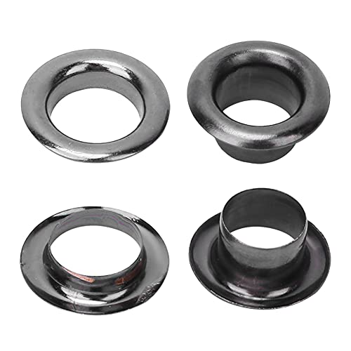 Craft Otelet TROMMET-Werkzeugset mit 6 Mm Messing Doppelseitiger Nieten für Kleidung und Accessoires Silber 100pcs Nieten für Lederhandwerkstaschen Schuhegürtel (SILVER) (GOLD) (BLACK) von Yinhing