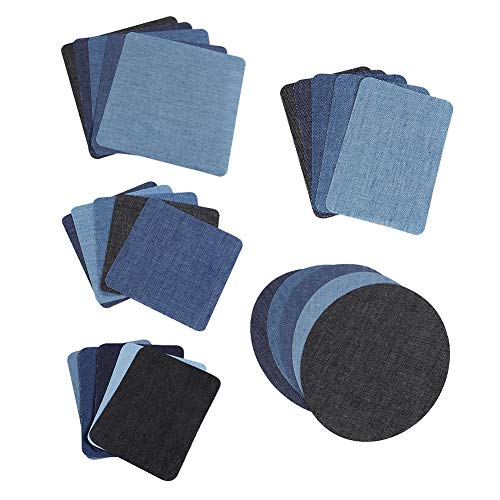 Denim -Patches, Eisen auf Flecken für Jeans -Denim Patches für Jeans Kit Eisen auf Flecken Kleidung Kleidungsjeans und DIY Reparatur von Yinhing