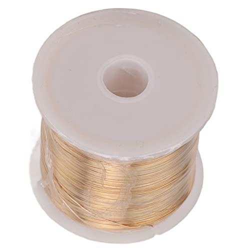 Eleganz Goldschmuck Kupferdraht: 100 Meter 0,3 Mm DIY -Handwerksdraht für Schmuckherstellung, Stricken, Gestalten und Perlen, Leicht zu Schneiden und zu Biegen, für Halsketten, Armbänder, Eleganz Goldschmuck Kupferdraht: 100 Meter 0,3 Mm DIY -Handwerksdraht für Schmuckherstellung, Stricken, Gestalten und Perlen, Leicht zu Schneiden und zu Biegen, für Halsketten, Armbänder, von Yinhing