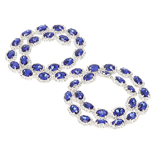 Farb Strasssteine für Handwerk, Glänzender 1 Yard 1,5 Cm Breite Strassband Bahn Quasten Kette Blau DIY Schneiden für Kleidung Farb Strasssteine für Handwerk, Glänzender 1 Yard 1,5 Cm Breite Strassband Bahn Quasten Kette Blau DIY Schneiden für Kleidung von Yinhing