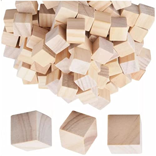 Holzwürfel, Holzblöcke für Handwerk Universelle 100pcs 2 Cm Quadratische Holzwürfel Feinschleibhandhand DIY -Holzwürfel Holzblöcke für Handwerk für Handwerksdienprojekte von Yinhing