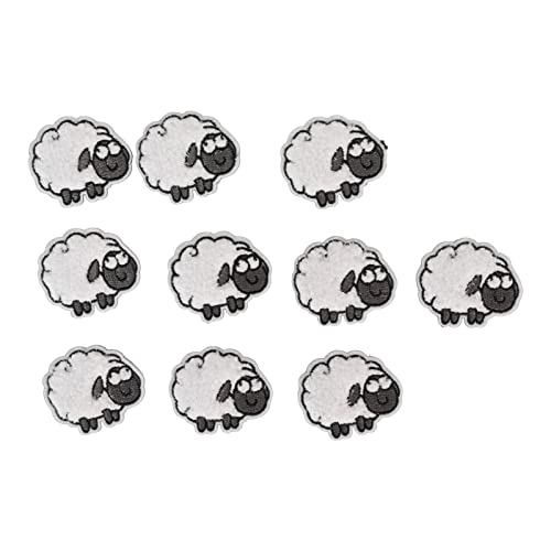Kleidungsstücke, Dekorative 30 PCs Bestickte Stoffflecken Schöne Schafform für Taschen Zur Jacke von Yinhing