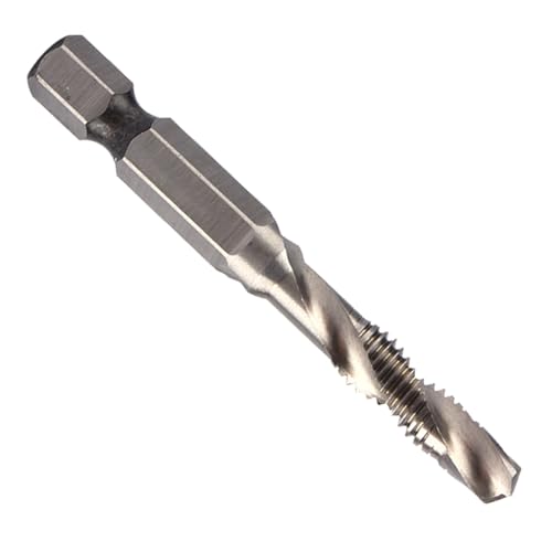 Metrischer Tap-Set, Machuelos Para Hacer Roscas Ein Metall mit Selbstzentriertem Split-Punkt M6 HSS 1/4 "Hex Shank Drill 1/4 20 Tippen Zum Bohren, Klopfen und Schneiden von Weichen Metallen, Aluminu von Yinhing