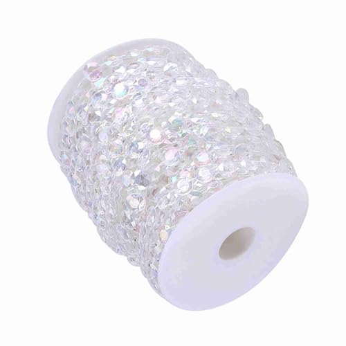 Perlenkette, 30m Acrylperlenhalle Perlenperlen für Home Wedding DIY Dekoration (AB-Farbe) von Yinhing