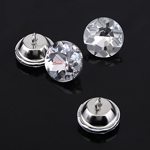 SPARKLING Diamante K9 K9 Kristall -Strassknöpfe 20mm mit Zinklegierung Basis Zum Nähen und Handwerk - Ideales Kleidung Accessoire für Elegante Mode und Inneneinrichtung (20MM) (25 mm) von Yinhing