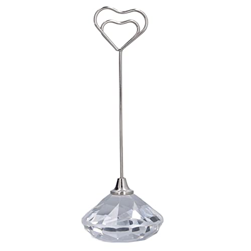 Tischnummernhalter, Bildhalter für Tabellen mit Hellem, Eisernen und Acryl -Tabellennummer für Desk (Transparente Diamantliebe 12 cm) von Yinhing