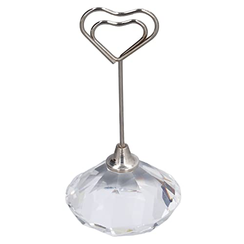Tischnummernhalter, Bildhalter für Tabellen mit Hellem, Eisernen und Acryl -Tabellennummer für Desk (Transparente Diamantliebe 9cm) von Yinhing