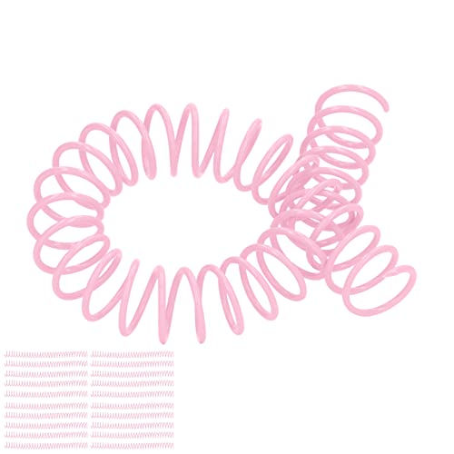 Yinhing 20 Packplastik -Spiralbindungsspulen, Spiralbindemittel, Große Kapazität Wirbelsäulenkamm 30 Löcher, 30 Blech -Spiralbindungsstacheln, 19 Mm Durchmesser, für A4 A5 Notebook (PINK) von Yinhing
