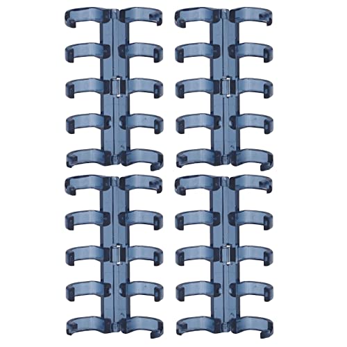 Yinhing 20pcs 5 Loch Kunststoffbindungsringe mit 11 Mm Bindungsdicke, Segmentiertes Design, Geeignet für Schüler, Lehrer, Büros und Schulen, Können 60 Blätter Halten (BLUE) von Yinhing
