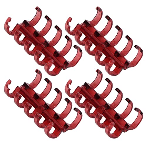 Yinhing 20pcs 5 Loch Kunststoffbindungsringe mit 11 Mm Bindungsdicke, Segmentiertes Design, Geeignet für Schüler, Lehrer, Büros und Schulen, Können 60 Blätter Halten (Rot) von Yinhing