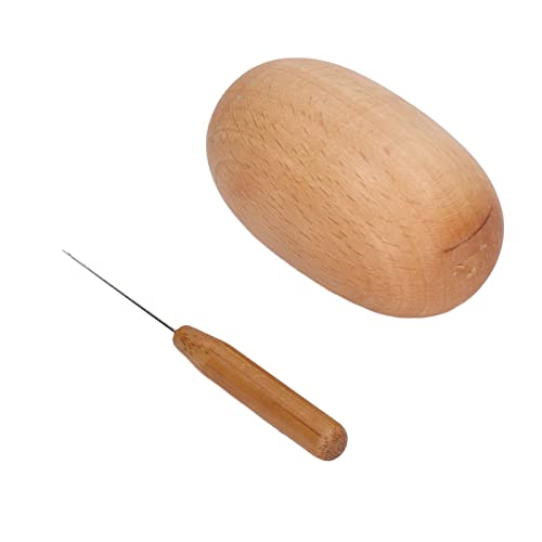 Yinhing Dilding Egg, Verdammte Kit Häkchen Crafts -Werkzeug, Hölzernte Scherze Eierform Nähwerkzeuge, Eiförmiges Schildzeug für Socken Kleider Kleidung Handricken von Yinhing