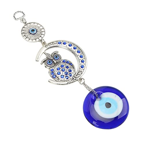 Yinhing Evil Eye Anhänger, Evil Augy Decor 10.04x3.54x2.36in Nacht Owl Mond Gefärbte Glasur Legierung Böse Augen Halskette für Wanddekoration, Amulette, Außen-, Innentüren Dekoration Yinhing Evil Eye Anhänger, Evil Augy Decor 10.04x3.54x2.36in Nacht Owl Mond Gefärbte Glasur Legierung Böse Augen Halskette für Wanddekoration, Amulette, Außen-, Innentüren Dekoration von Yinhing