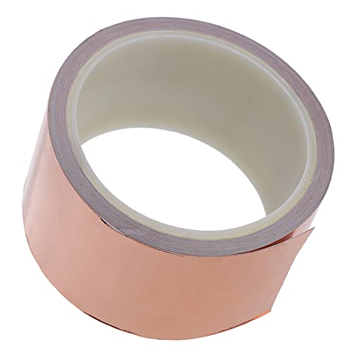 Yinhing Kupferband, Kupferfolienklebeband Kupferband Leitfähige Sdhäsive Kupferfolienklebeband Leitendes Band für Gitarre und EMI -Abschirmung, Handwerk, Elektrische Reparaturen, Erdung, Klebeband von Yinhing